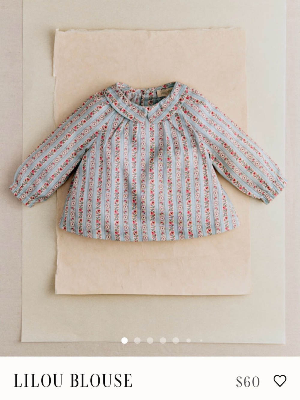 Petit Sezane Lilou blouse, 12 m, NWT